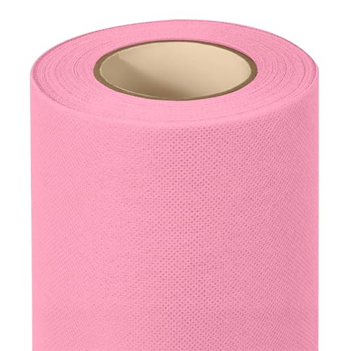 Maxi Products - Rollo de Mantel TNT Sin Precorte - 1,2 x 5 m - Tejido no Tejido Spunbond (TNT) - Desechable con Efecto Tela - Resistente a Líquidos - Catering - Impermeable (Rosa Pastel)