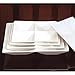 Garcia de pou Assiette Carree 4 Compartiments 29X29 Cm Blanc Porcelaine - 2 unités