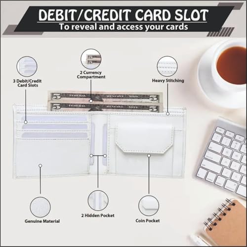 Image of SAMTROH Pu Leather Wallet for Men, White