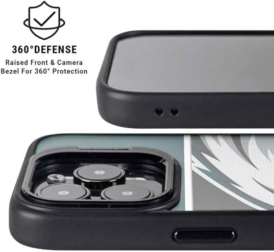 Skinit Kickstand Phone Case Compatible with iPhone 16 Pro Max - Officially Licensed NFL Philadelphia Eagles Zone Block Design