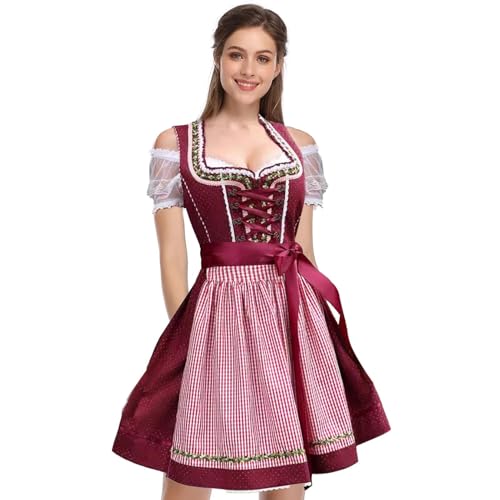 Trajes De Oktoberfest Para Mujer,Disfraz De Oktoberfest Para Mujer | Traje alemán para mujer - Vestido Alemán para Mujer, Disfraces de Oktoberfest para Carnaval de Halloween