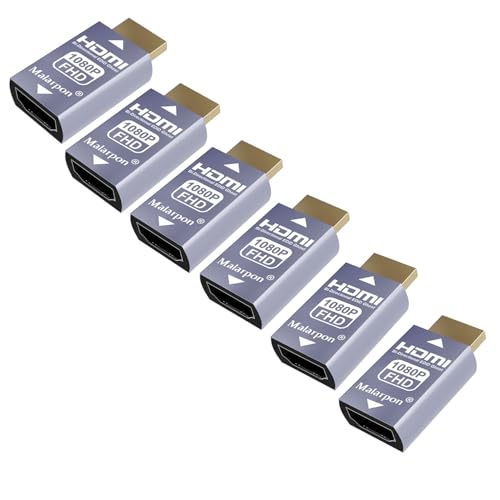 Malarpon Hdmi Edid Emulator Passthrough 3rd Generrtion Aluminum fit Headlesskeep The EDID of The Monitor Active Switches and Extenders 1920x1080@59Hz 6P