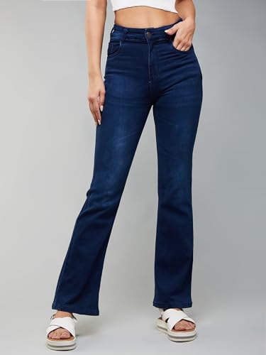 Image of Dolce Crudo Boot Cut High Rise Cropped Jeans for Women