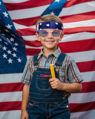 Capa de disfraz con bandera americana para niña miniatura 3