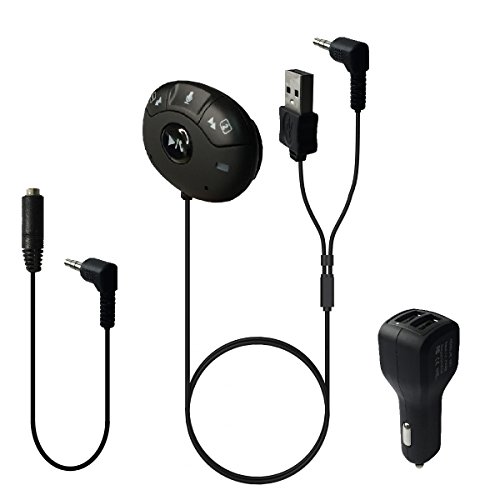 HomeSpot Wireless Bluetooth Hands-free Car Kit with Siri Eyefree for Cars with 3.5mm Aux Input Jack
