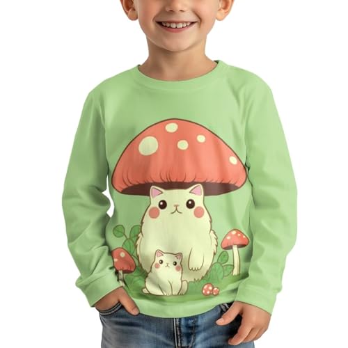Image of Girls Basic Tee Shirts Outdoor Long Sleeve Shirt Winter Clothes Size 3-16 Top Fall Clothes Gift for Holiday