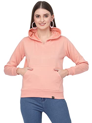 Image of UZARUS Women's Cotton Fleece Stylish Sweatshirt Hoodie