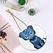YYHWHJDE Smurf Kitten Prints Christmas Tree Ceramic Hanging Round Pendant -2.9 in Exquisite white porcelain Easy suspension