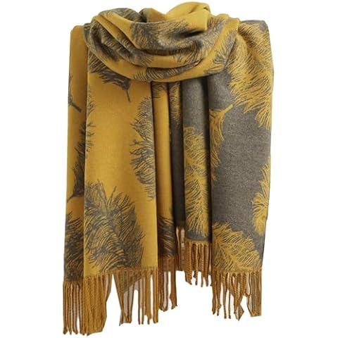 Châle GFM Cachemire Plumes Cover