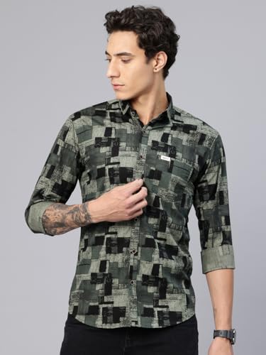 Image of Majestic Man Pure Cotton Printed Trendy & Comfortable Casual Shirt