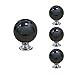 4 Pomelli Rotondi per Cassetti, Ceramica Maniglie per Porte Armadio Cassetti Pomelli Mobili Stile Vintage, Chic per Guardaroba Maniglia per Cucina di Casa Bagno Camera da Letto 28mm (Nero)
