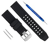 Kevisae 23mm Rubber Silicone Watch Band Strap Compatible with Luminox 3050 8800 and 3950 Series with