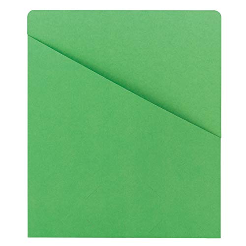 Smead Organized Up Slash File Jacket, Letter Size, Green, 25 per Pack