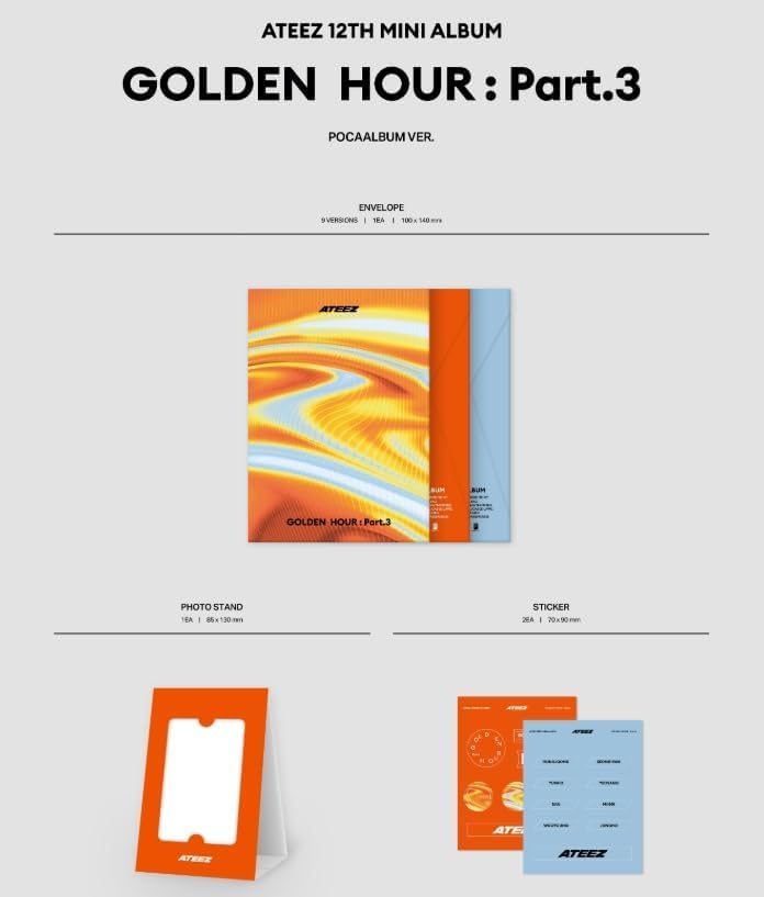 Amazon.co.jp: GOLDEN HOUR Part 3 ATEEZ 12th Mini Album POCA