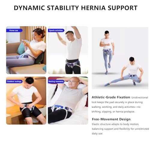 Faja para Hernia con 4 Almohadillas Ajustables, Cerradura de Hebilla miniatura 7