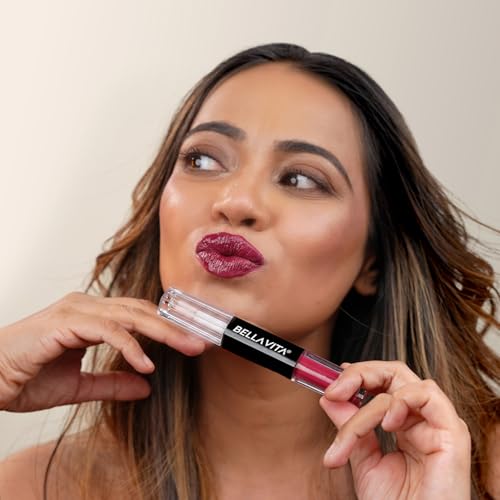 Image of Bella Vita Two Good Liquid Lipstick & Gloss Duo | 2-in-1 Matte & Glossy Finish | Long-Lasting, Smudge-Proof | Enriched with Jojoba Oil & Vitamin E | BellamoodTech | Clean Beauty | Two Extra | 4ml (Two Extra)