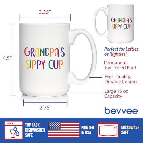 Taza grande blanca de cerámica para abuelo miniatura 4