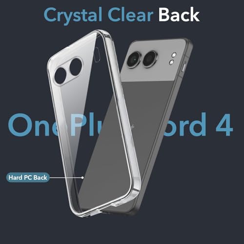 Image of DIZORO Compatible with Oneplus nord 4 5G Back Cover Case Clear,[ Anti Yellow ][Military Grade Protection] Hard PC Back Cover Transparent