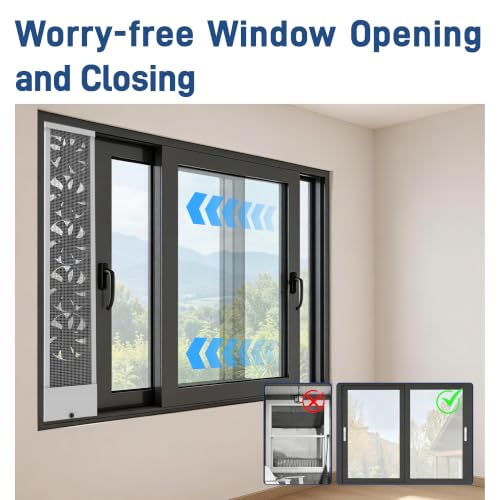 Image of 29.5-31.5 Inch White Vertical Window Exhaust Fan for Sliding Windows | Fit with Top & Bottom Inner Track Adjustable Speed Window Vent Fan for Living Room Hot Zones Smoky Areas Pure Exhaust Only