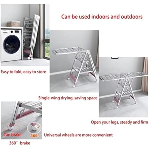 Étendoir à linge rétractable pliable pour optimiser l'espace en appartement - 5
