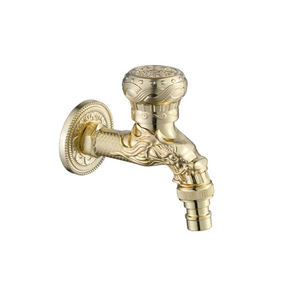 Retro Water Faucet, 1/2 Inch Vintage Water Faucet Zinc Alloy Washing Machine Faucet for Home Bathroom Kitchen Outdoor Garden - Type 2