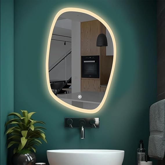 TINITALO Quality Glass led Mirror for Bathroon with Back Light Mirror with Light Touch Sensor Total 3 Light Brightness Adjustable LED 277 18x24 inch-image-38