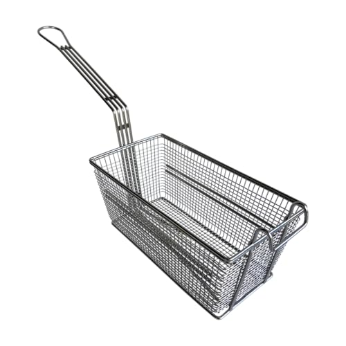 Quality Industries Fry Basket, Stainless Steel, with 2 Rib, 307x160x136mm (12.1