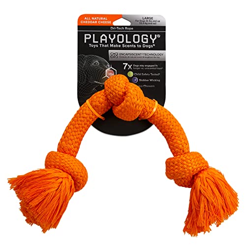 Playology Dri Tech Rope Dog Chew Toy for Large Dog Breeds (35lbs & up) – Engaging, All-Natural Cheddar Cheese Scented Dog Toys for Tough Chewers – Easy to Clean – Interactive and Non-Toxic Playology Dri Tech Rope Dog Chew Toy for Large Dog Breeds (35lbs & up) – Engaging, All-Natural Cheddar Cheese Scented Dog Toys for Tough Chewers – Easy to Clean – Interactive and Non-Toxic