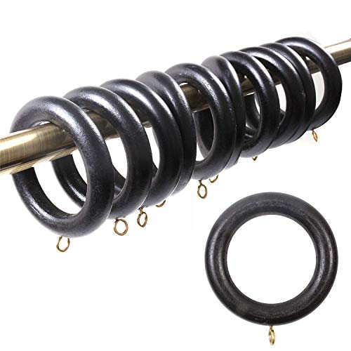 Bulk Hardware BH03292 - Anillo De Soporte De Madera Con Ojo De Tornillo - Negro (Paquete De 24)