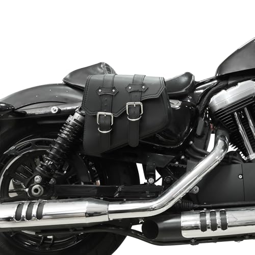 TCT-MOTORPARTS Alforjas Laterales Negras para Harley Davidson Sportster Iron XL883 1200 miniatura 3