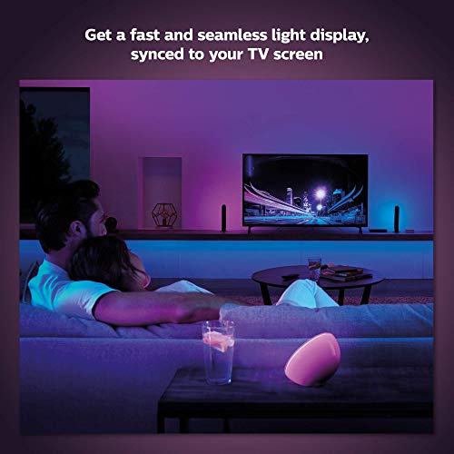PHILIPS Hue Caixa Play HDMI Sync, Divisor HDMI 4K, 4 HDMI em 1 saída, Hue Smart Hub e Hue Luzes Inte