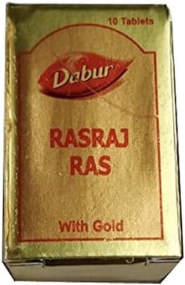 DABUR INDIA Rasraj Ras with Gold Pack of 10 Tablets
