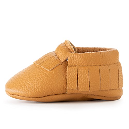 BirdRock Baby Mocasines Cuero Suela Suave BirdRock niños Zapatos Medio 1218 Meses U.S. 5.5 (Ver tamaño Carta) Jengibre
