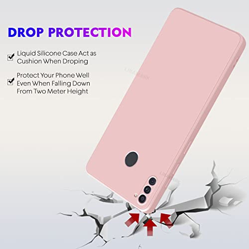 Image of LIRAMARK Silicone Soft Back Cover Case for Samsung Galaxy A11 / Galaxy M11 (Pink)