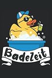 Badezeit Ente Badewanne Schaum Party Bademeister - Notizbuch Journal: Tagebuch 120 Seiten liniertes Papier Handliches Format (15,24 × 22,86 cm entspricht ungefähr DIN A5)
