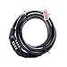 Zamek rowerowy z 4 cyframi kod kombinacja roweru blokada bezpieczeństwa kabel rowerowy podstawowy zwijanie resetowalny kabel kombinowany zamek rowerowy do roweru na zewnątrz