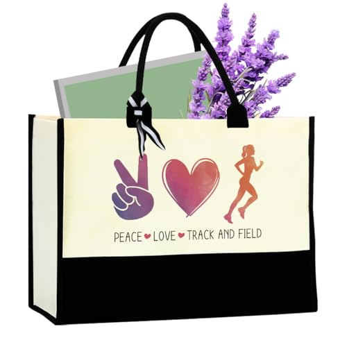 KDXPBZ Sports Canvas Tote - Soccer, Tennis, Softball & Football Gift Bag - Travel & Beach Sports Bag