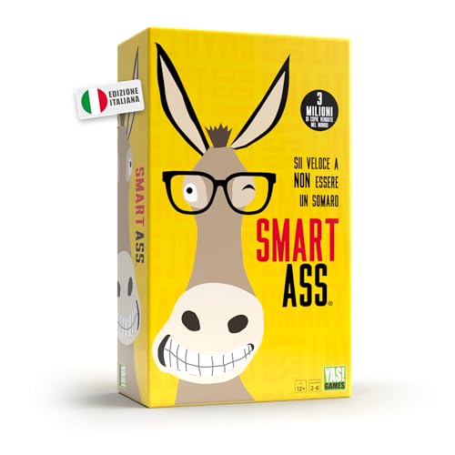 Yas Games - Smart Ass - El único en Italiano - Party Game de 2 a 6 Jugadores a Partir de 12 años