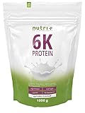 PROTEIN PULVER Neutral 1kg - 85% Eiweiß - aus Deutschland - zuckerfrei + fettfrei - Nutri-Plus Proteinpulver ohne Süßstoff & Laktose - ideal zum Backen - 1000g Natural Flavour
