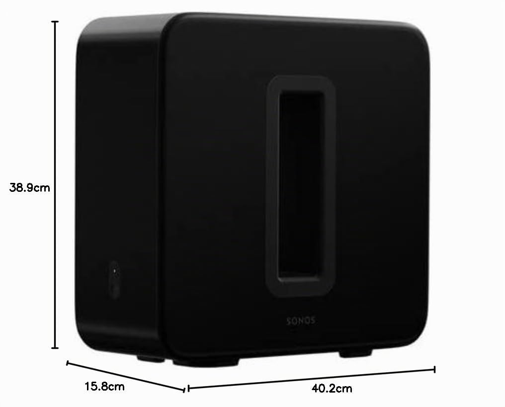 Sonos Sub Gen 3 Caisson de Basse Actif Subwoofer sans Fil WiFi Noir