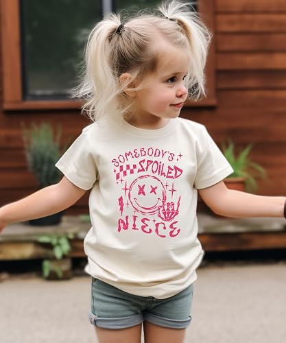 Sombodys Spoiled Niece Shirt for Youth and Toddler Girls Funny T-Shirt for Kids4
