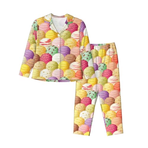 Pyjama à manches longues pour femme vêtement de nuit imprimé rigolo