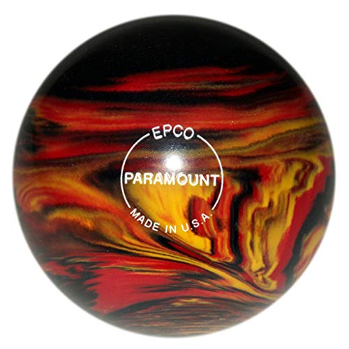 Duckpin Paramount Marbleized Bowling Ball 4 3/4"- Black/Red/Yellow (3Lbs 10Oz) #TOP21