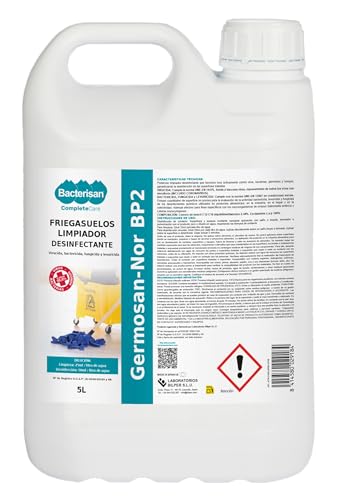 BACTERISAN Germosan Nor Bp2 5L | Fregasuelos Desinfectante Sin Lejía | Elimina El 99,9% De Los Gérmenes y Bacterias De Cualquier Superficie 5L