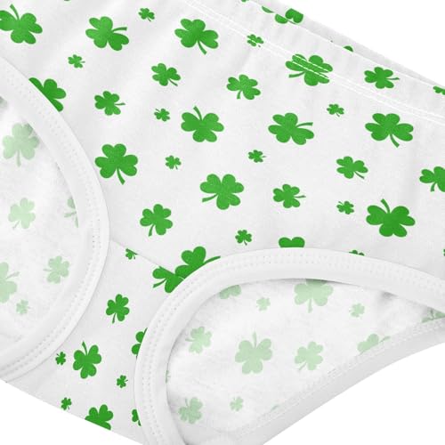 Little Girls' Soft Cotton Underwear Kids Breathable Comfort St Patricks Day Shamrock Panties Briefs Toddler Undies4