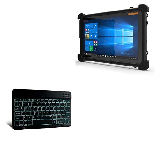 BoxWave Keyboard for MobileDemand xTablet Flex 10B (Keyboard by BoxWave) - SlimKeys Bluetooth Keyboard - with Backlight, Portable Keyboard w/Convenient Back Light - Jet Black