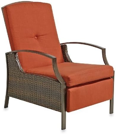 Wicker Adjustable Recliner With Cushion | Terracotta