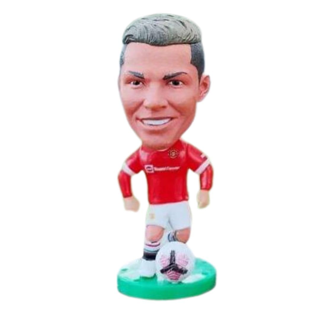 Mayatra's Football Player Figure - Premium Sports Action Figure for Fans, Kids, and Collectors - Detailed Design, Perfect for Display, Gifting (Red Ronaldo)