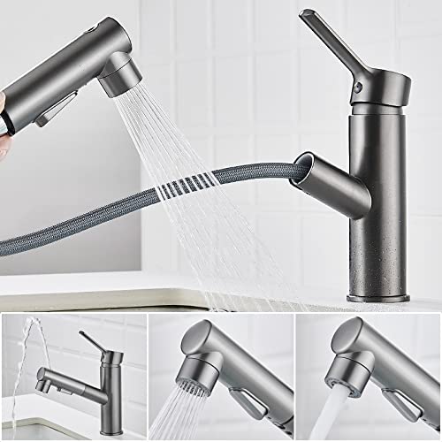 Robinet lavabo extractible avec mitigeur chaud et froid fluide