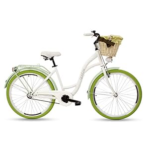 Goetze Style Vintage retro stadsfiets voor dames, Hollandse fiets, 26 inch aluminium wielen, 1 versnelling, enkele…